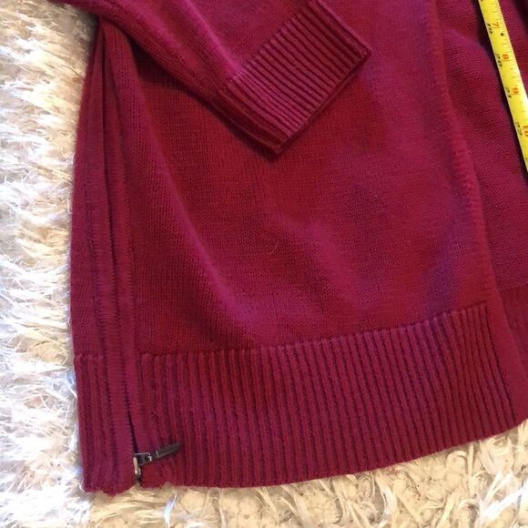 NWOT J Jill maroon cardigan zipper sides L - Picture 9 of 16